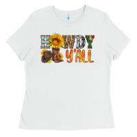 White howdy y all Ladies Tee - HRA Design Shop