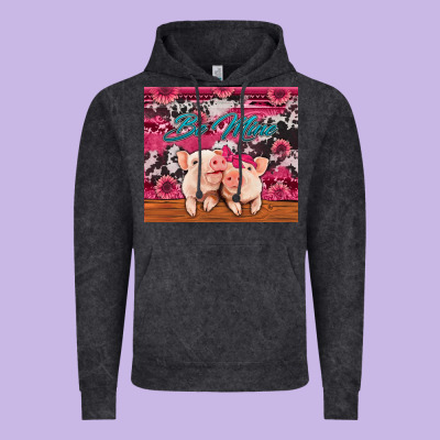 Be Mine Valentine's Day Pigs Vintage Hoodie Designed By Jasminsmagicworld