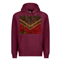 Burgundy red roses with leopard Premium Hoodie - TumblerDesignByShophia