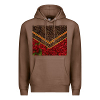 Chestnut red roses with leopard Premium Hoodie - TumblerDesignByShophia