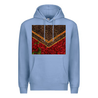Colony Blue red roses with leopard Premium Hoodie - TumblerDesignByShophia