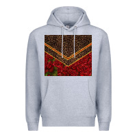 Red Roses With Leopard Premium Hoodie | Teevron