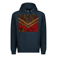 Navy red roses with leopard Premium Hoodie - TumblerDesignByShophia