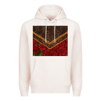 Pale Pink red roses with leopard Premium Hoodie - TumblerDesignByShophia