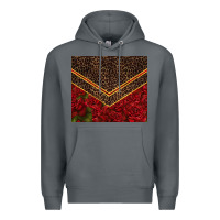 Rock red roses with leopard Premium Hoodie - TumblerDesignByShophia