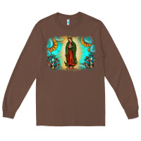 Chestnut gemstone our lady of guadalupe Long Sleeve Tee - JahusDesignShop