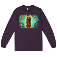 Plum gemstone our lady of guadalupe Long Sleeve Tee - JahusDesignShop