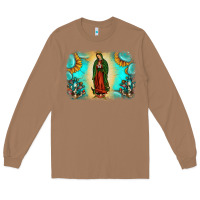Toasted Coconut gemstone our lady of guadalupe Long Sleeve Tee - JahusDesignShop