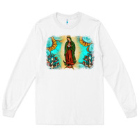 White gemstone our lady of guadalupe Long Sleeve Tee - JahusDesignShop