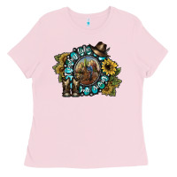 Bubblegum Pink cowboy take me away 2 Ladies Tee - SublimationCraftShop