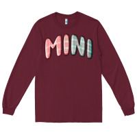 Burgundy mini christmas plaid Long Sleeve Tee - MaliasSmallBusiness