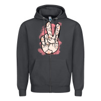 Smoke Floral Peace Sign Zipper Hoodie - Jasminsmagicworld