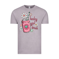 Vintage Zinc lucky girl drink Vintage Tee - MaliasSmallBusiness