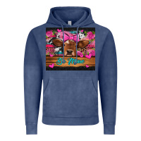 Vintage Denim be mine valentine's day cow Vintage Hoodie - Jasminsmagicworld