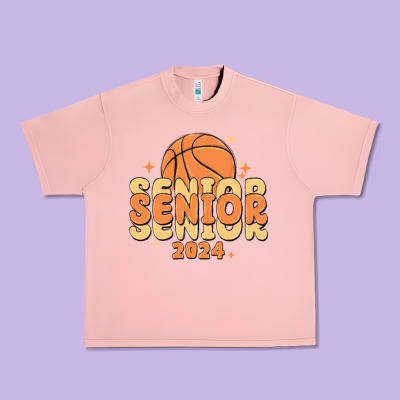 Basketball Senior 2024 Urban Heavy Tee Designed By Maliassmallbusiness