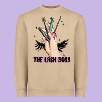 The Lash Boss Heavyweight Sweatshirt Designed By Maliassmallbusiness