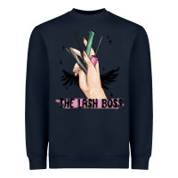 Navy the lash boss Heavyweight Sweatshirt - MaliasSmallBusiness