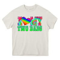 Cream i love my two dads Heavy Core Tee - HRA Design Shop
