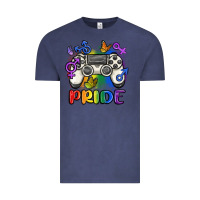 Vintage Denim gaymer pride Vintage Tee - MaliasSmallBusiness