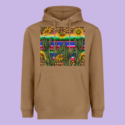 Western Desert With Leopard And Sunflowers Tumbler Tbs Heavyweight Hoodie Designed By Tumblerdesignbyshophia
