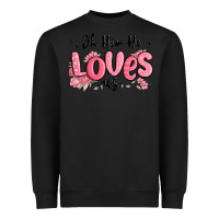 Black oh how he loves us Heavyweight Sweatshirt - MaliasSmallBusiness