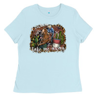 Baby Blue cowboy take me away Ladies Tee - SublimationCraftShop