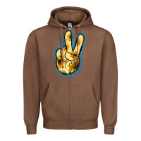 Chestnut Yellow Glitter Sunflower Peace Sign Zipper Hoodie - Jasminsmagicworld