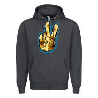 Smoke Yellow Glitter Sunflower Peace Sign Zipper Hoodie - Jasminsmagicworld