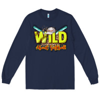Navy wild about softball Long Sleeve Tee - NancyCooperArtShop