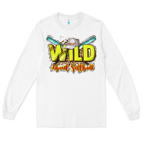 White wild about softball Long Sleeve Tee - NancyCooperArtShop