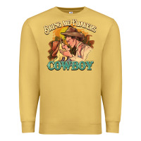 Antique Gold Bring me flowers cowboy Premium Sweatshirt - HowdyJamesFarm