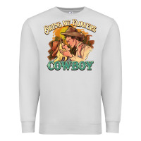 Dove Grey Bring me flowers cowboy Premium Sweatshirt - HowdyJamesFarm