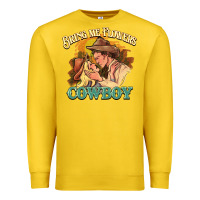 Lemon Bring me flowers cowboy Premium Sweatshirt - HowdyJamesFarm