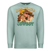 Seafoam Bring me flowers cowboy Premium Sweatshirt - HowdyJamesFarm