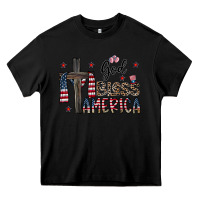 Black god bless america Heavy Core Tee - CowhideDigitalArt