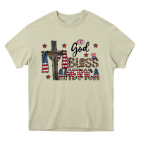 Mossy god bless america Heavy Core Tee - CowhideDigitalArt