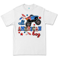 White all american boy  monsterr truck Premium Tee - AdoDesignShop