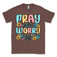 Chestnut pray more worry less Classic Tee - MaliasSmallBusiness