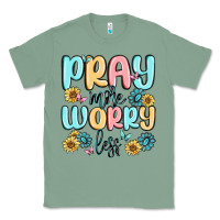 Sage pray more worry less Classic Tee - MaliasSmallBusiness