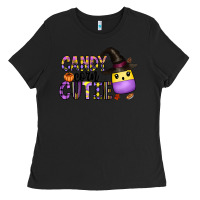 Black Candy Corn Cutie Ladies Tee - CowhideDigitalArt