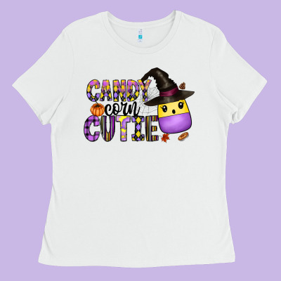 Candy Corn Cutie Ladies Tee Designed By Cowhidedigitalart