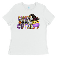 White Candy Corn Cutie Ladies Tee - CowhideDigitalArt