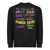 Black i'm a king cake eatin' mardi gras lovin' kinda gir Heavyweight Sweatshirt - MaliasSmallBusiness