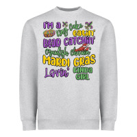 Heather Grey i'm a king cake eatin' mardi gras lovin' kinda gir Heavyweight Sweatshirt - MaliasSmallBusiness