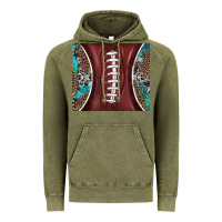 Vintage Olive western pattern and american football Vintage Hoodie - BarkalooDesign