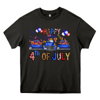 Asphalt western hello fourth of july trucks Heavy Core Tee - FaDigitalArtStudio