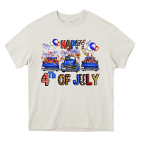 Cream western hello fourth of july trucks Heavy Core Tee - FaDigitalArtStudio