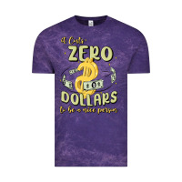 Cloud Purple it costs zero dollars to be a nice person Vintage Tee - MaliasSmallBusiness