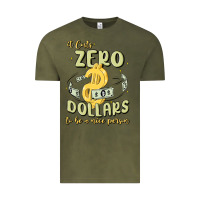 Vintage Olive it costs zero dollars to be a nice person Vintage Tee - MaliasSmallBusiness