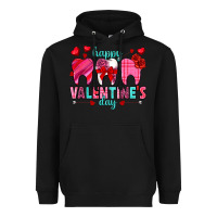 Black Happy Valentine's Day with teeth Valentine's Day Heavyweight Hoodie - HowdyJamesFarm